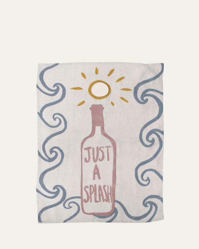 Just a Splash Linen Tea Towel
